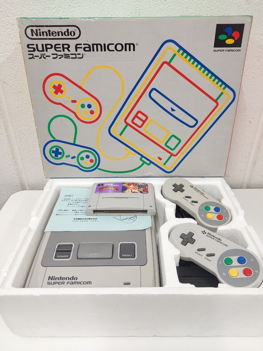 * рабочее состояние подтверждено *Nintendo/ Nintendo / nintendo * Super Famicom SHVC-001* soft panel .pon/ контроллер ×2/ код / полный комплект комплект *