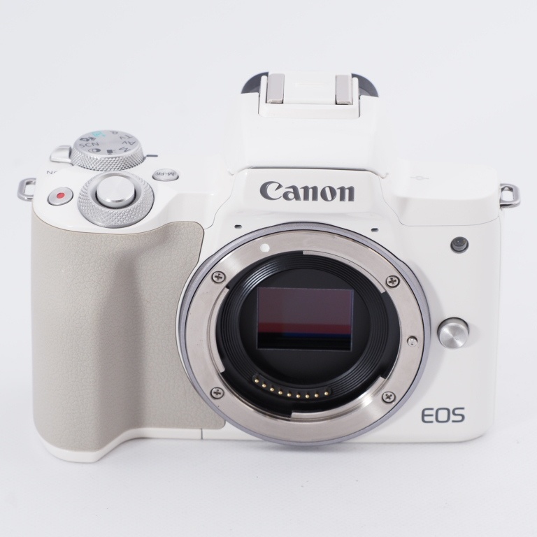【難あり品】Canon キヤノン ミラーレス一眼レフカメラ EOS Kiss M ボディ ホワイト #9159