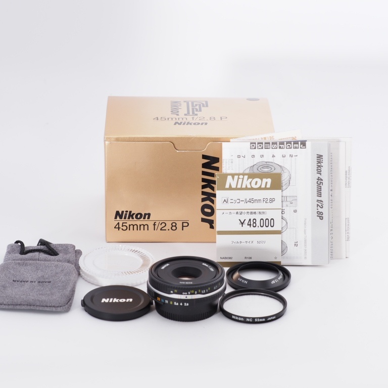 Nikon ニコン Ai-S 45mm f2.8 P ブラック Fマウント用 交換レンズ 元箱 その他付属品 #9173_画像2