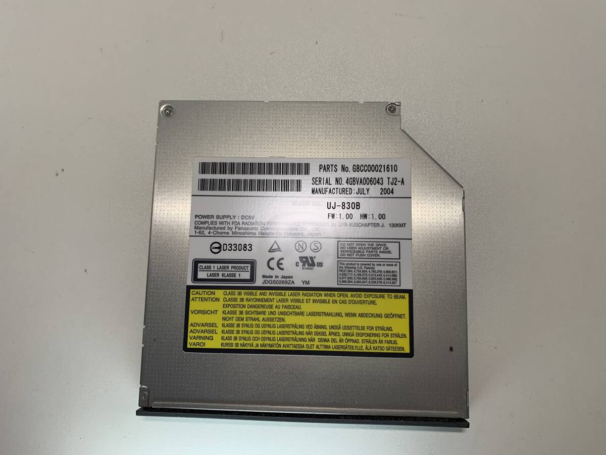 Panasonic スリム型DVDマルチドライブ UJ-830B IDE接続 ノートPC用 松下電器 パナソニック_画像4