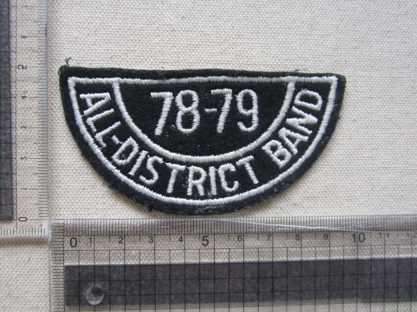  Vintage 70s ALL DISTRICT BAND частота нашивка / patch USA б/у одежда America American Casual рубашка work shirt 335