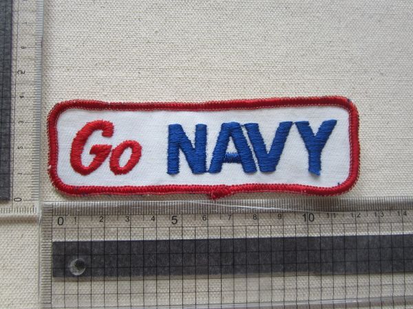 ビンテージ GO NAVY アメリカ 海軍 ワッペン/パッチ USA 古着 アメカジ ワークシャツ ミリタリー ② 335_画像6