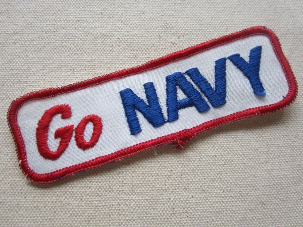 ビンテージ GO NAVY アメリカ 海軍 ワッペン/パッチ USA 古着 アメカジ ワークシャツ ミリタリー ② 335_画像2