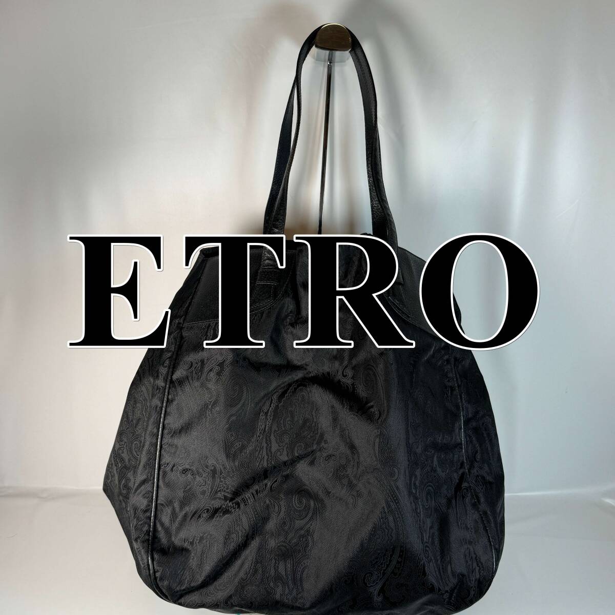 美品】ETRO エトロ トートバッグ ペイズリー 黒｜Yahoo!フリマ（旧