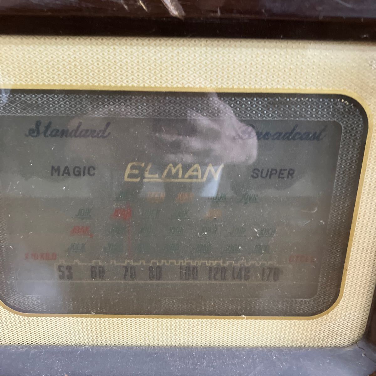 アンティーク ELMAN HS-62☆ 真空管ラジオ レトロ インテリア オブジェ 当時物　ビンテージ _画像2