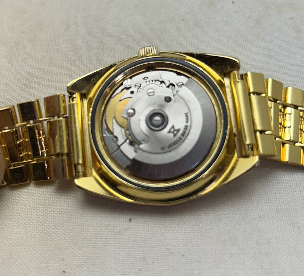 573/ 70\'s EDOX Ed ksBLUEBIRD самозаводящиеся часы золотой обивка Vintage Old 