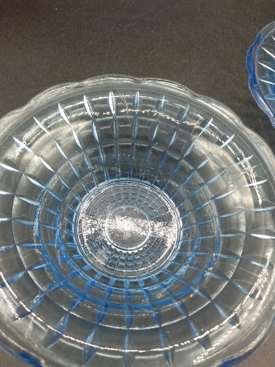 アンティーク プレスガラス 食器 小鉢 二個 【2-b】_画像8