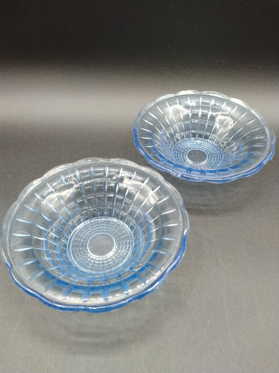 アンティーク プレスガラス 食器 小鉢 二個 【2-b】_画像10