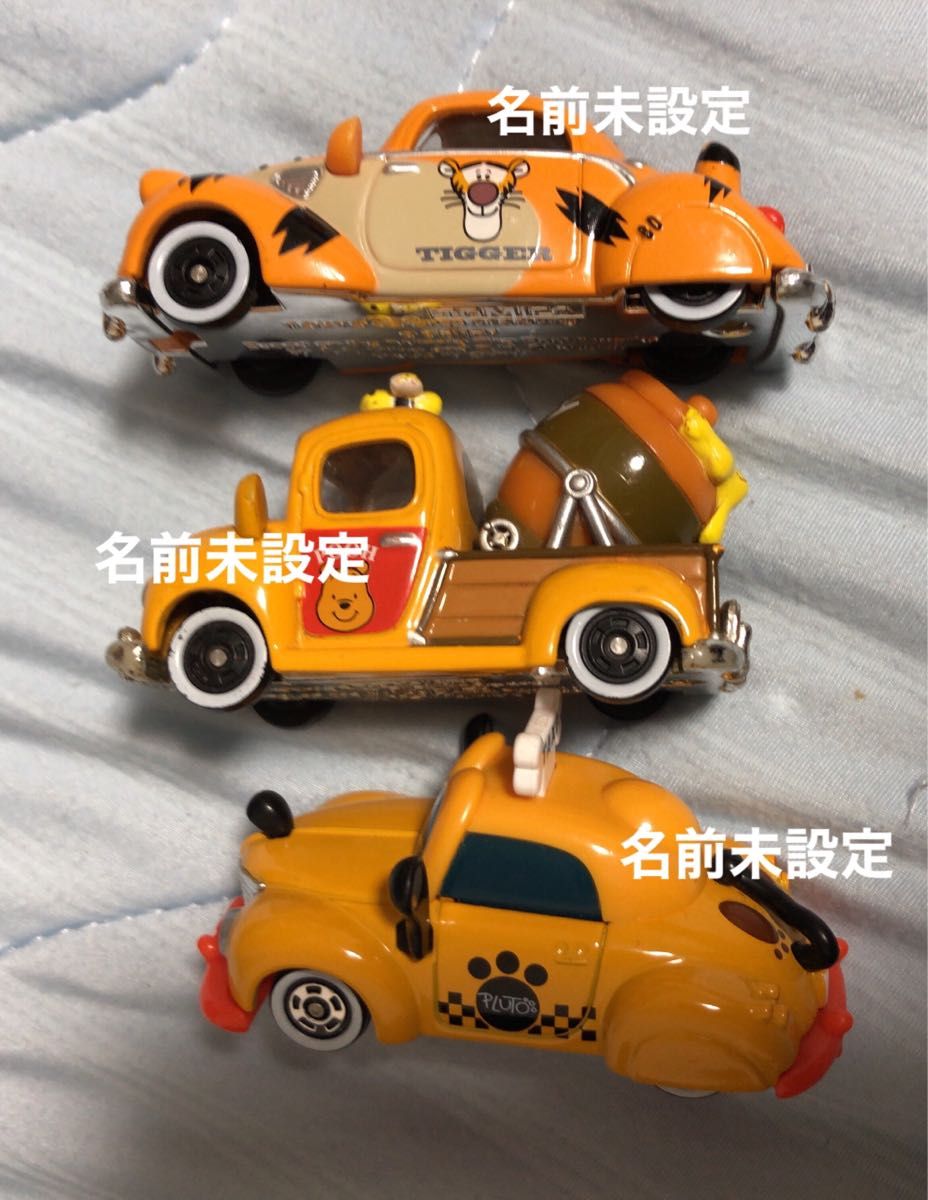 ディズニーリゾート限定　トミカ　プルート　ティガー　プーさん　乗り物　コレクション　Disney ミキサー車　タクシー　