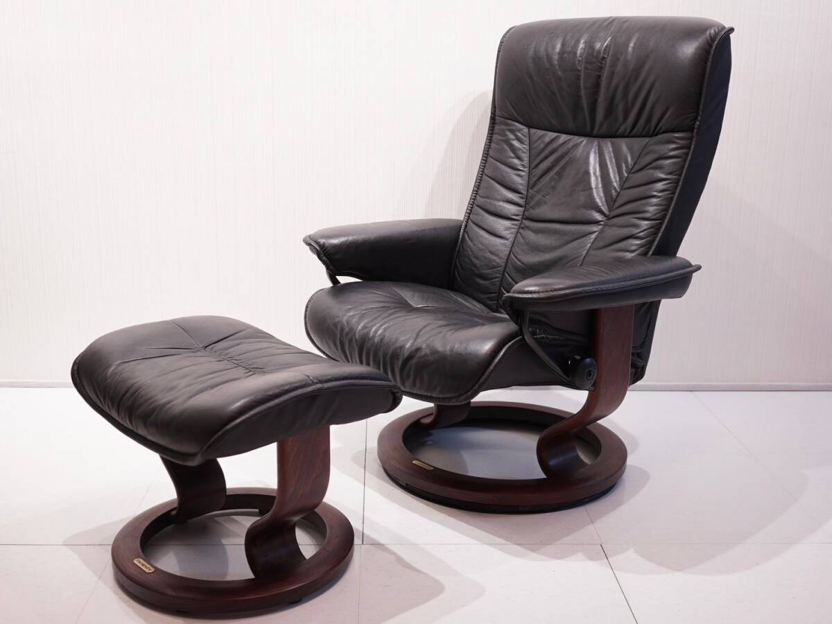 エコーネス ストレスレス Stressless Consul 本革 リクライニング オットマン ソファ 1人掛け モダン 検:B＆B アルフレックス カッシーナ