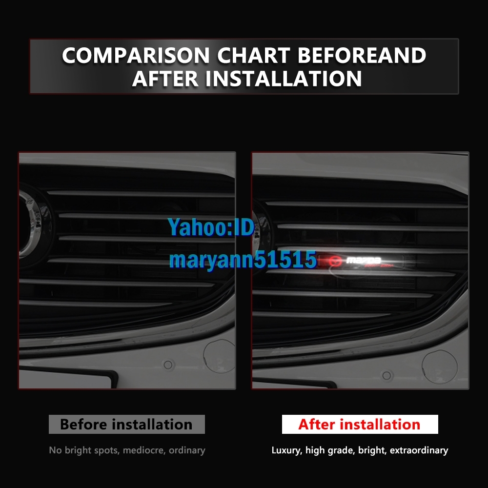 MAZDA LEDエンブレム イルミネーション マツダ スピード SPEED バッジ ステッカー フロントグリル RX8 CX5 3_画像6