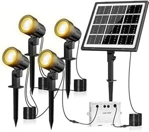 MEIKEE 【2022年改良】ソーラー ガーデンライト スポットライト 電球色 led 屋外 分離式 自動点灯 消灯 IP66防の画像1