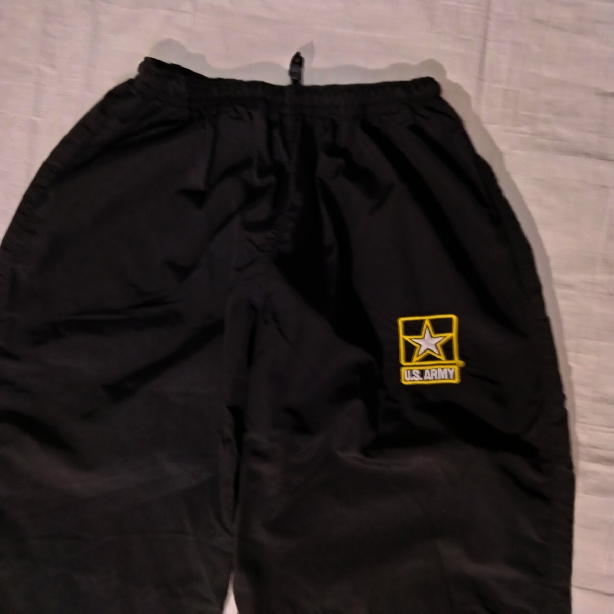 US military APFU nylon pants ARMYトレーニングパンツ アメリカ軍 米軍実物 ミリタリー small short black 黒 ブラック 男女兼 の画像10