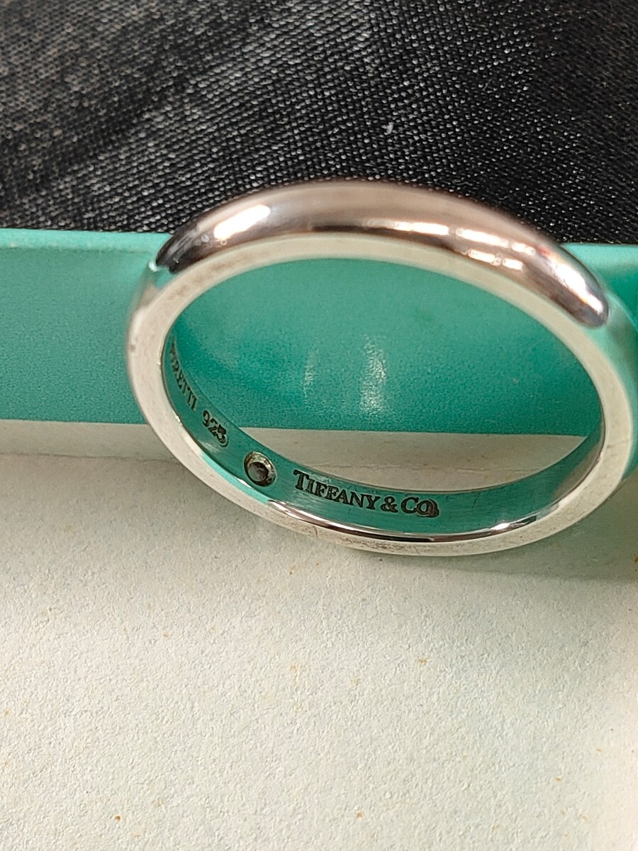 TIFFANY ティファニー エメラルド リング 指輪 シルバー レディース TIFFANY&Co. 可愛いシルバーネックレス同時プレゼント 外箱 袋付