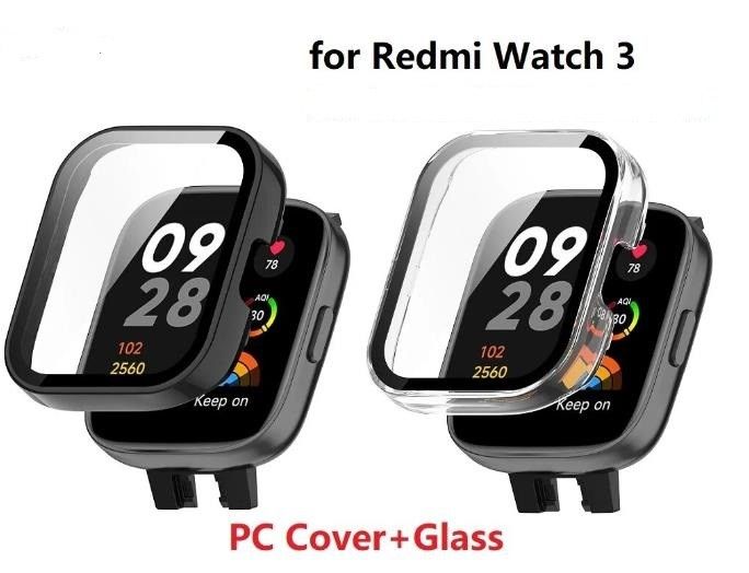 2個セット Xiaomi Redmi Watch 3 ガラス 保護 ケース カバー スマートウォッチ 液晶画面保護