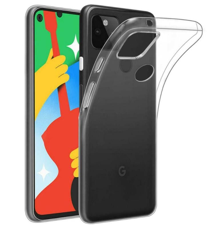 Google Pixel 4a5G クリア シリコン ケース カバー ピクセル 4a 5g