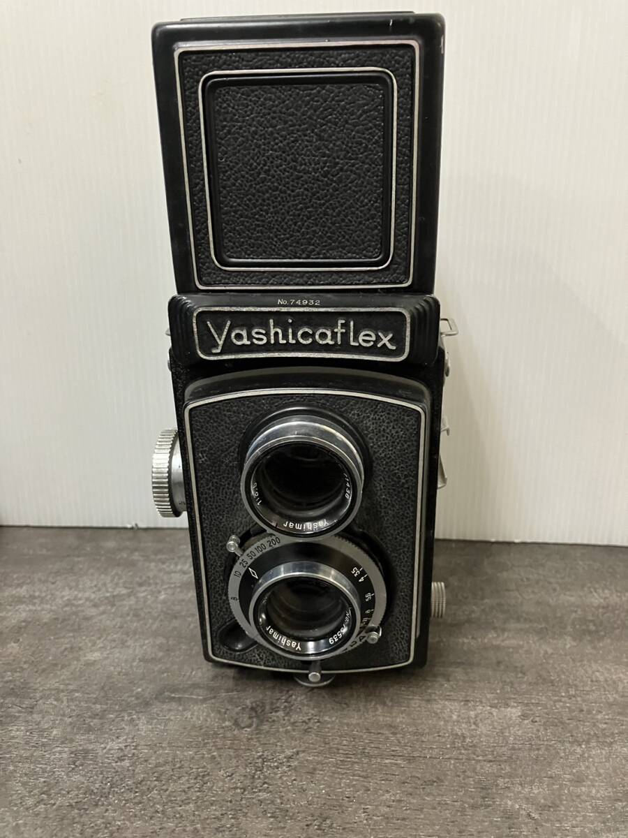 YASHICA/ヤシカ yashiikaflex/ヤシカフレックス 2眼レフ カメラ アンティーク レンズファインダー等カビ等有 動作未確認 ジャンク 現状渡し_画像3