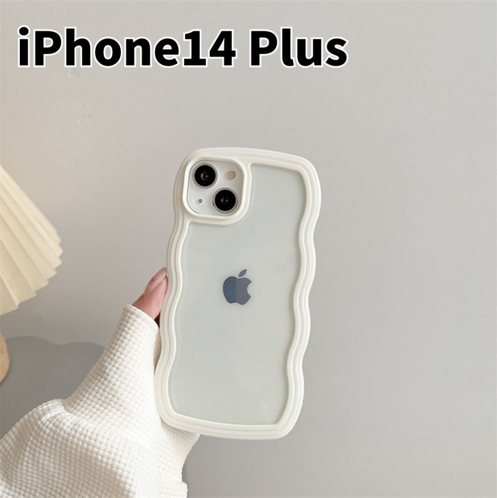 【iPhone14Plus】スマホケース　iPhone　白　韓国　韓国風　頑丈