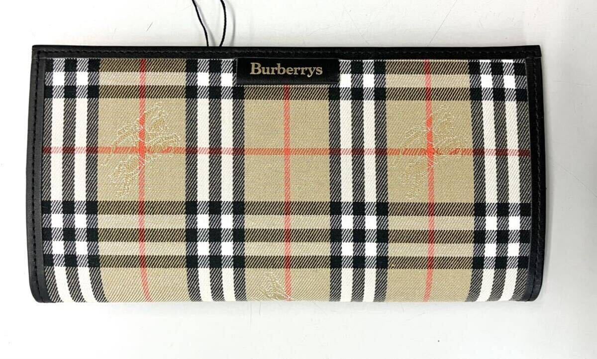 未使用 訳あり バーバリーBURBERRY ノバチェック 手帳 手帳カバー シャドーホース ベージュ x ブラック BEN90-A 箱付き 139500_画像1