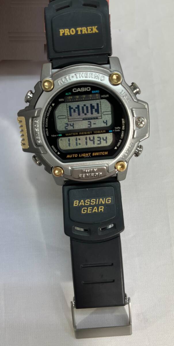 未使用 長期展示品 腕時計 CASIO カシオ PRO TREK プロトレック PRT-30 QZ クォーツ 樹脂 SS ラバーベルト タグ付 240304-1の画像2