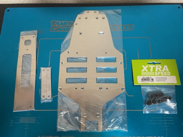 【送料無料】タミヤ ラジコン トップフォース アルミシャーシ アルミステア セット エボ マンタレイ DF01 TAMIYA RC TOP-FORCE Parts_画像1