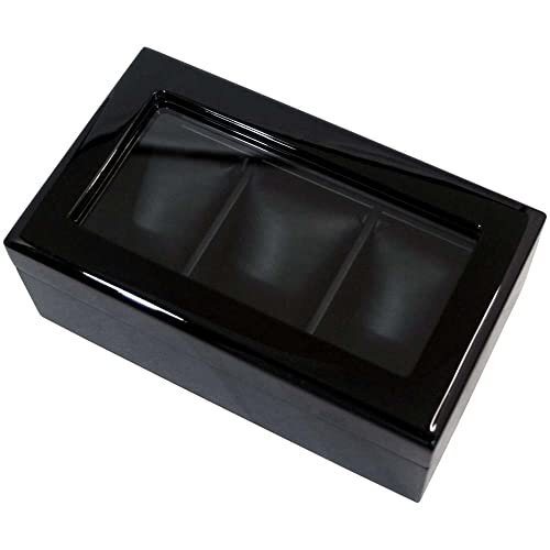 【おすすめ】 ネロ 3本収納 木製 ケース ブラック IGIMI（イギミ） ウォッチボックス 窓付き 腕時計収納 レガーロ