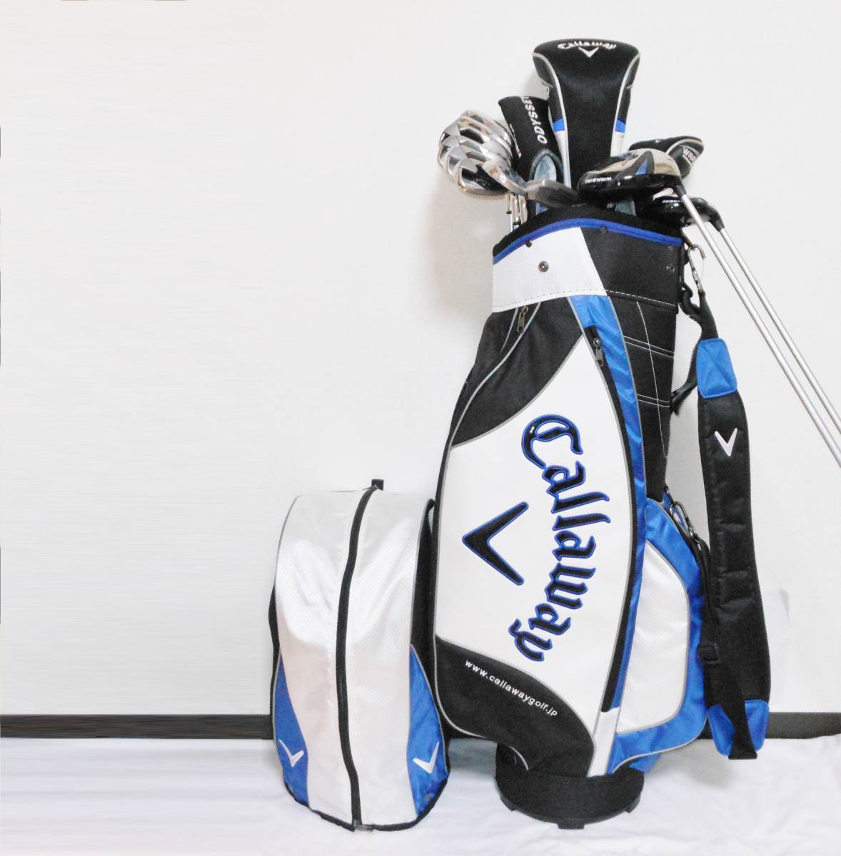 超美品超豪華全部Callaway Callaway 高爾夫俱樂部正式一掏球桿初學者男性右撇子用 球桿袋附著 彎曲R 原文:超美品☆超豪華☆全てキャロウェイ Callaway ゴルフクラブ 本格フルセット☆初心者 男性右利き用 キャディバッグ付き フレックスR