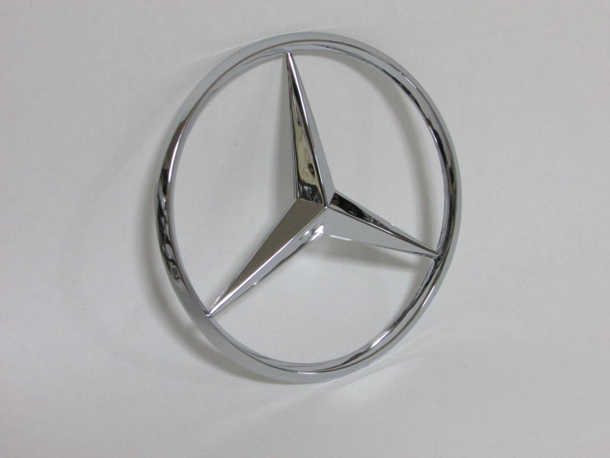 Mercedes Benz メルセデス ベンツ リア トランク エンブレム メッキ シルバー 85mmの画像3