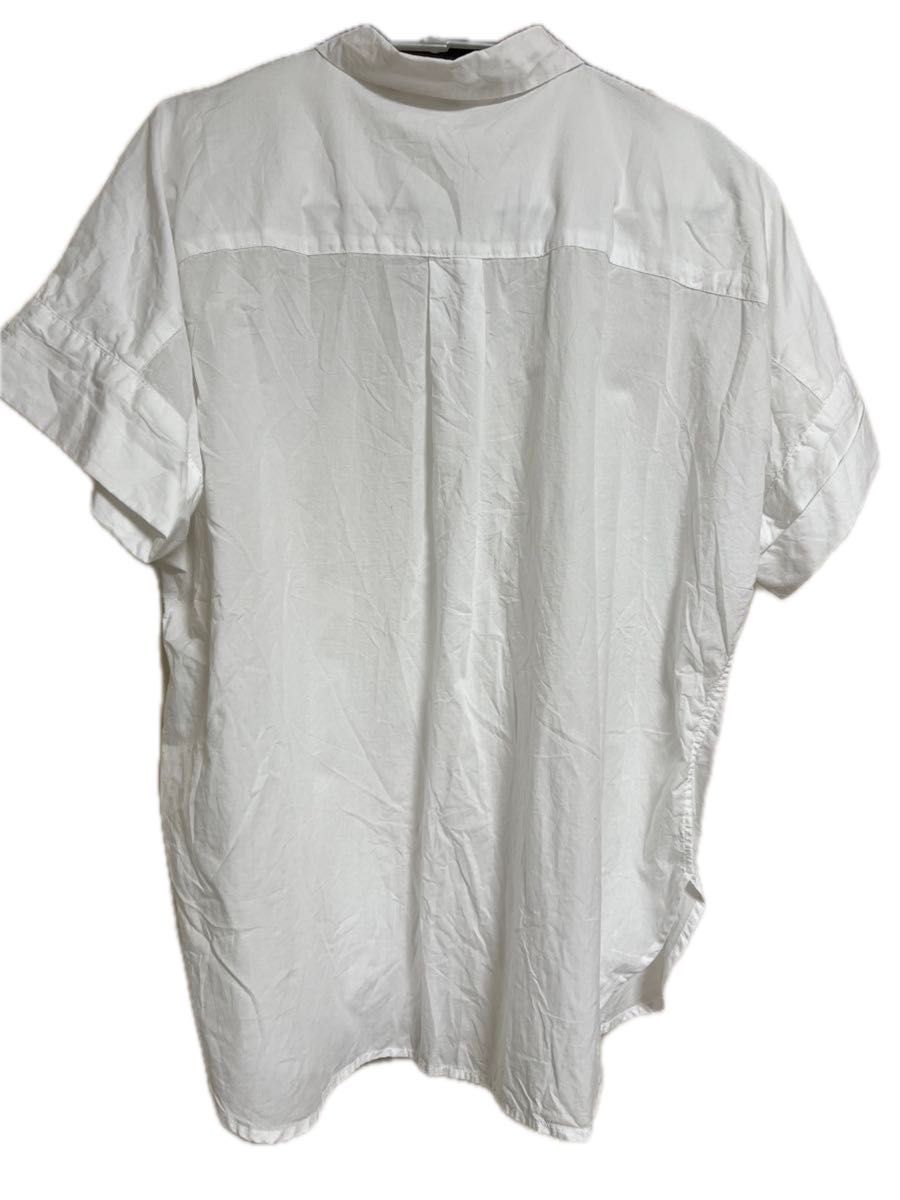 ユニクロ　UNIQLO　ソフトコットンシャツ（半袖）　ホワイト