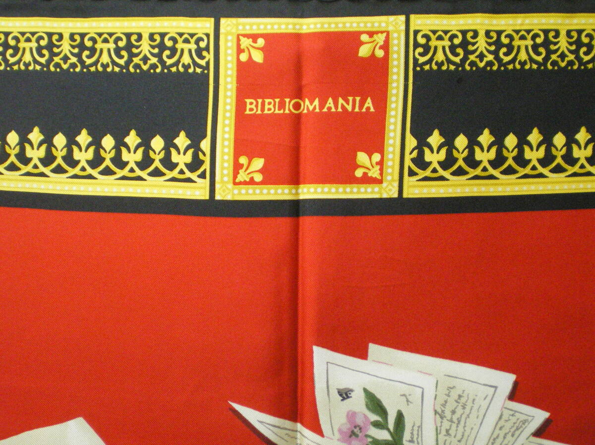 ETRO エトロ スカーフ 　BIBLIOMANIA シルク100％　_画像4