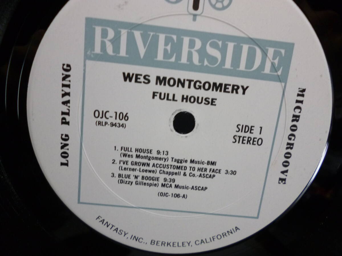 US　LP　★　Wes Montgomery　(ウェス・モンゴメリー)　「　Full House　(フル・ハウス)　」　/　OJC-106　/Riverside_画像4