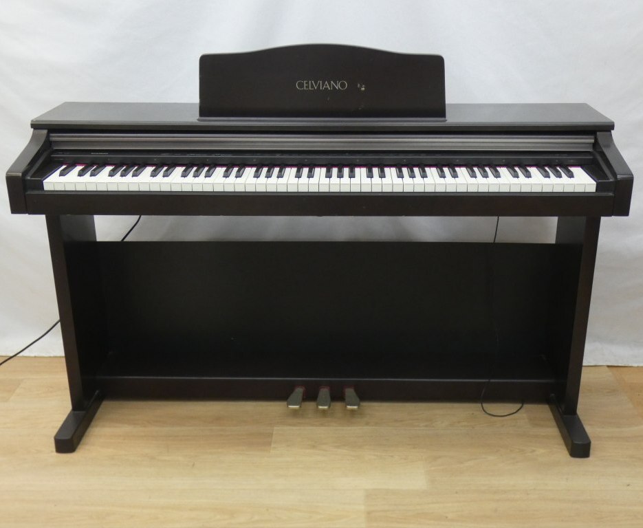 Y943Yちょる【楽器】CASIO　電子ピアノ　CELVIANO　AP-12S　セルヴィアーノ　通電 音出確認済　1998年製　鍵盤楽器　カシオ　MADE IN JAPAN_画像1