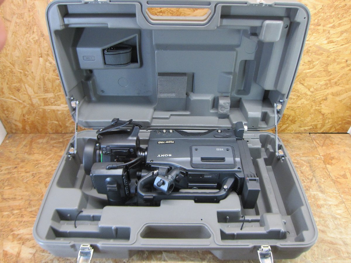 ◎【通電確認済み】SONY EVW-300A 業務用Hi8一体型ビデオカメラ Canon VCL-7138X 放送用レンズ付き ジャンク◎Z1362の画像10