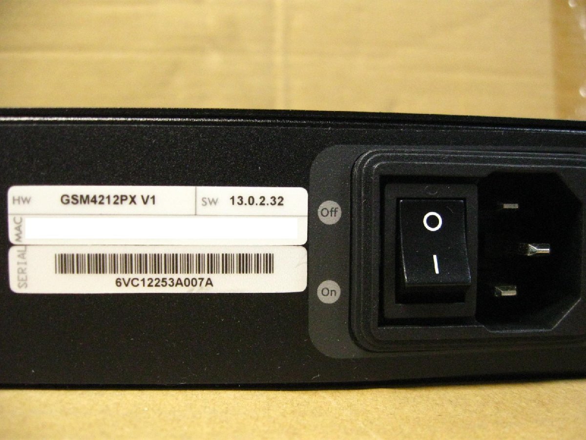 ▽NETGEAR M4250-10G2XF-PoE+ GSM4212PX 12ポート AV Line フルマネージスイッチ 中古 ネットギア ギガビット 10G SFP+_画像8