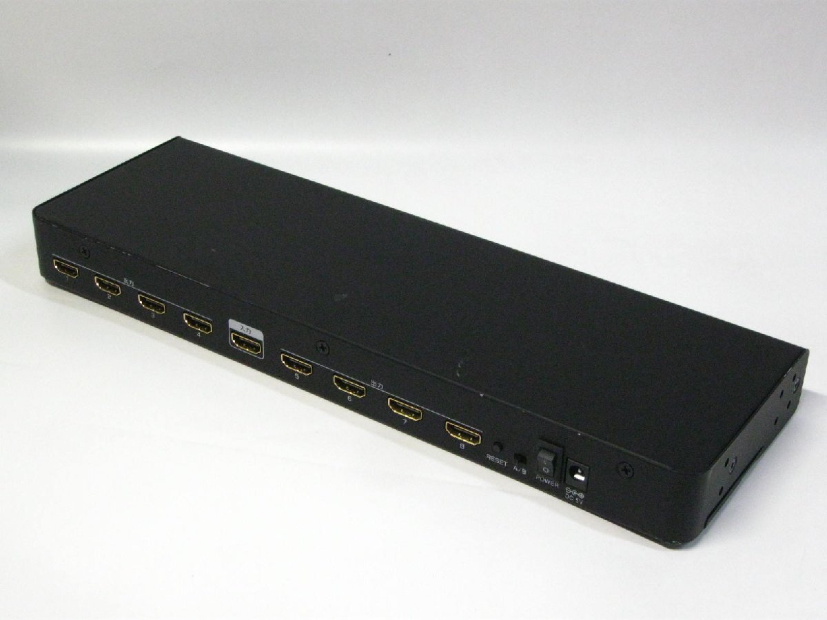▽ELECOM VSP-HD18BK 1入力8出力 HDMI分配器 ビデオスプリッター 中古 エレコム VSP-HDBKシリーズ_画像2