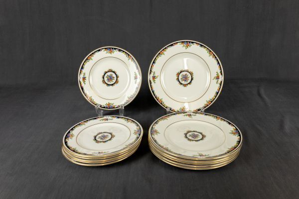 T01-1920 陶磁器 WEDGWOOD ウェッジウッド OSBORNE オズボーン プレート 小皿 6枚 大皿 6枚 洋食器 MADE IN ENGLAND ロングセラー_画像1