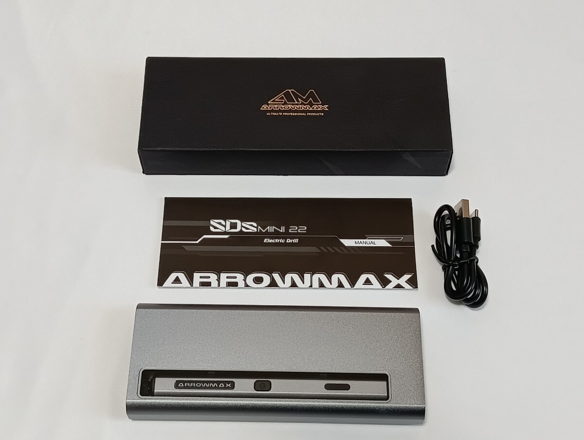 ARROWMAX ミニ電動ドリル 23イン1 アルミケース付き コードレス 充電式 600RPM ニードルバイスHSS 10個 PCBドリルビット DIY 木製 A10の画像7