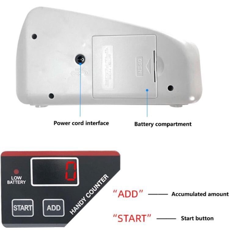 ポータブルマネーカウンターマシン、マネーカウンターハンディマネー現金紙幣計数機通貨カウンター100240V、小銭カウンターマシン用A35の画像6