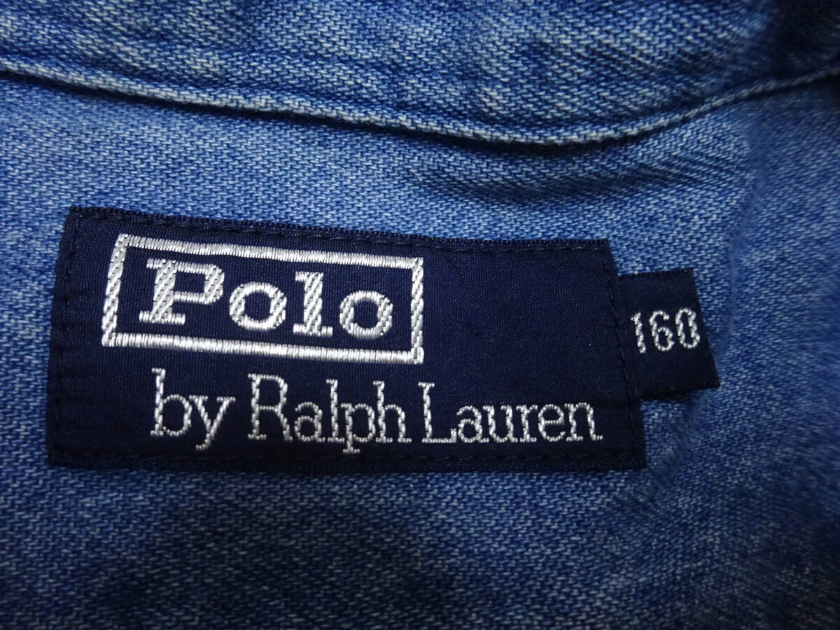 ■Z-249 ■Polo by Ralph Lauren　デニムシャツ　キッズ　サイズ160_画像2