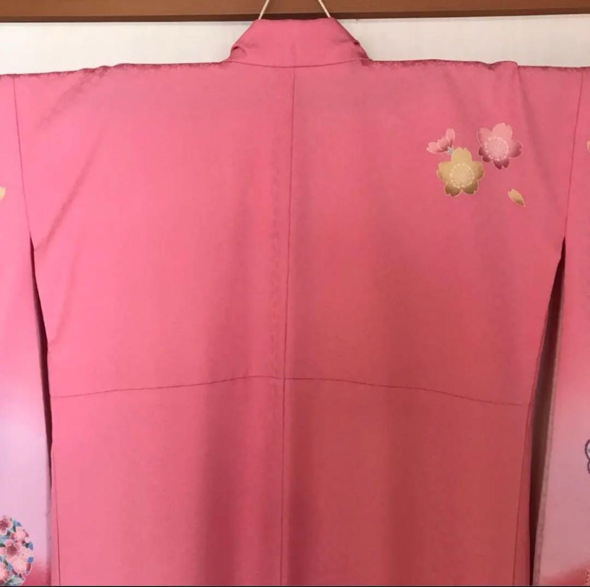 [大特価！！！] 小振袖 着物 二尺袖着物 ピンク 雪輪と桜 絞り柄