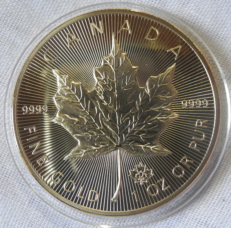 カナダ メイプルリーフ 50ドル金貨 24金P レプリカコイン エリザベス女王 ボールマーカーの画像1