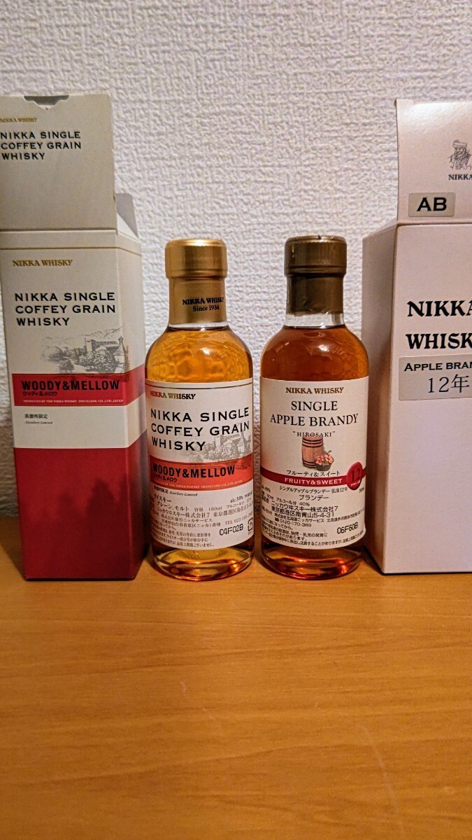 余市蒸留所限定セット NIKKA シングルモルトウイスキー 余市 カフェグレーン アップルブランデー 弘前１２年 YOICHI HIROSAKI whiskeyの画像2