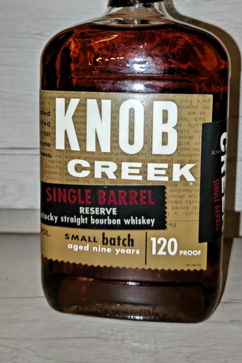 旧ラベル ノブクリーク 9年 シングルバレル リザーブ 60% 750ml KNOB CREEK BOURBON WHISKEY SMALL BATCH スモールバッチ ウイスキー _画像2