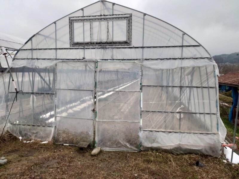 長野県飯田市発 ビニールハウス 4.5m×40m.50m 2連棟 _画像4