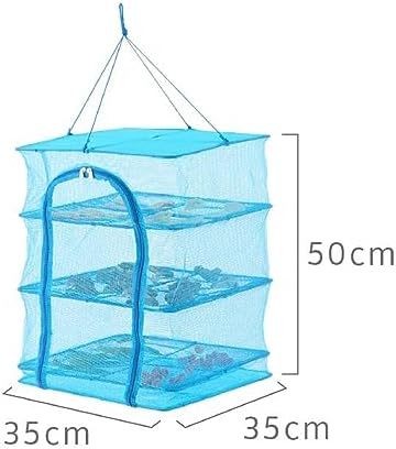 Mサイズ 干しかご 3段 ブルー M 野菜 干物 乾燥 折りたたみ 干し網 ドライネット 物干しネット アウトドア キャンプ_画像3