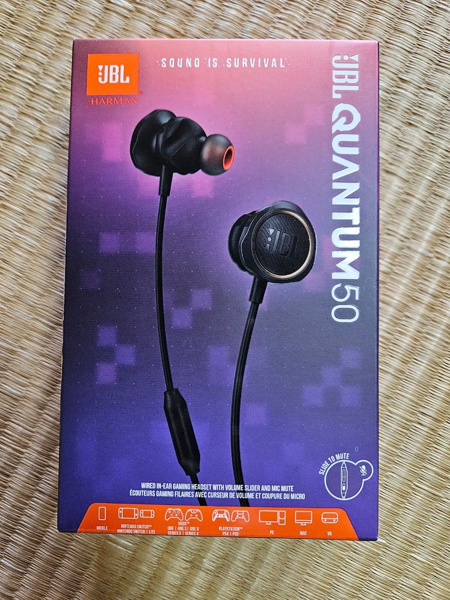 JBL QUANTUM 50 ブラック ゲーミングイヤホン/ヘッドセット/3.5MMプラグ