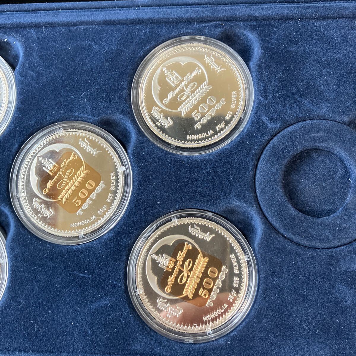 記念コインセット レア モンゴル アンティーク コイン 記念 硬貨 silver シルバー モンゴル 銀貨 1999 500Terper ★29の画像6