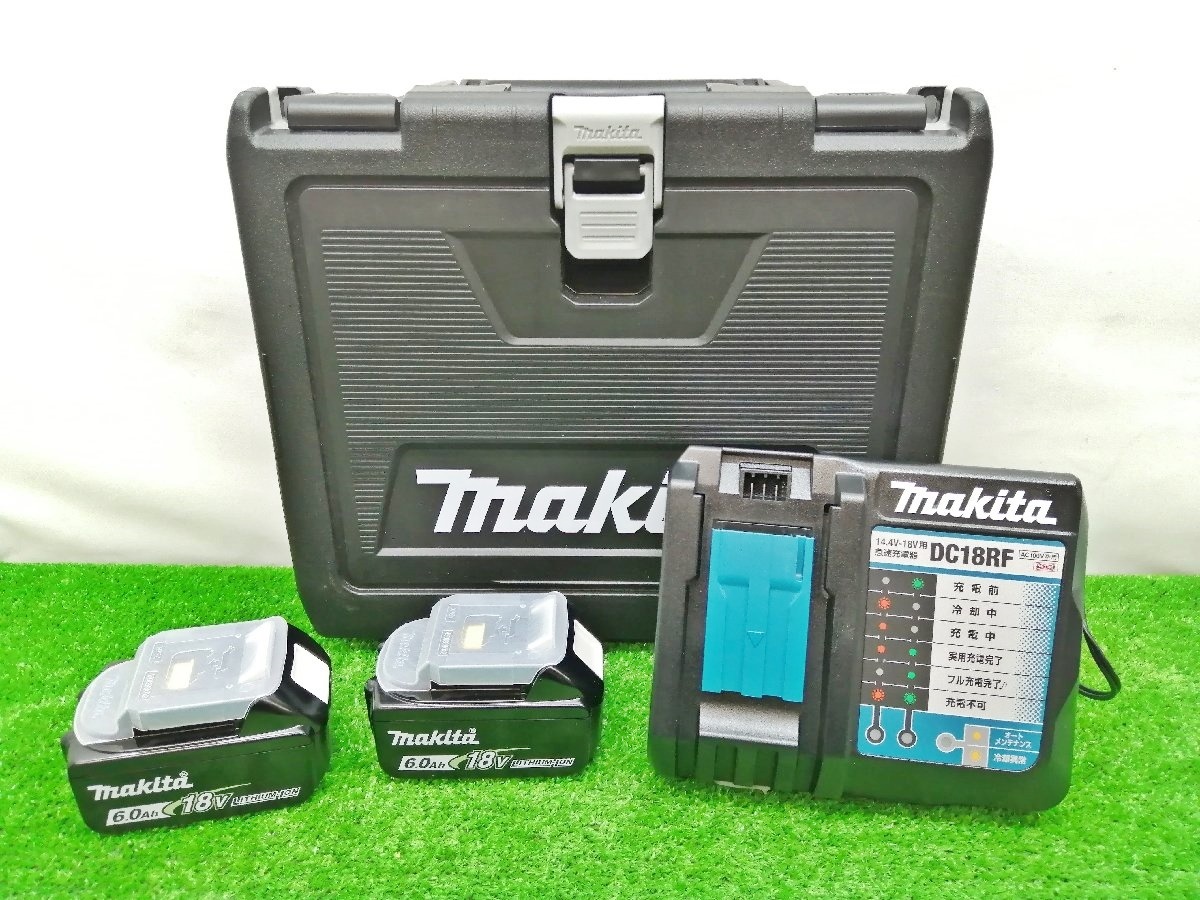 未使用品 makita マキタ 14.4V-18V 充電器 DC18RF / 18V 6.0Ahバッテリ×2個 BL1860B 計3点セット ③