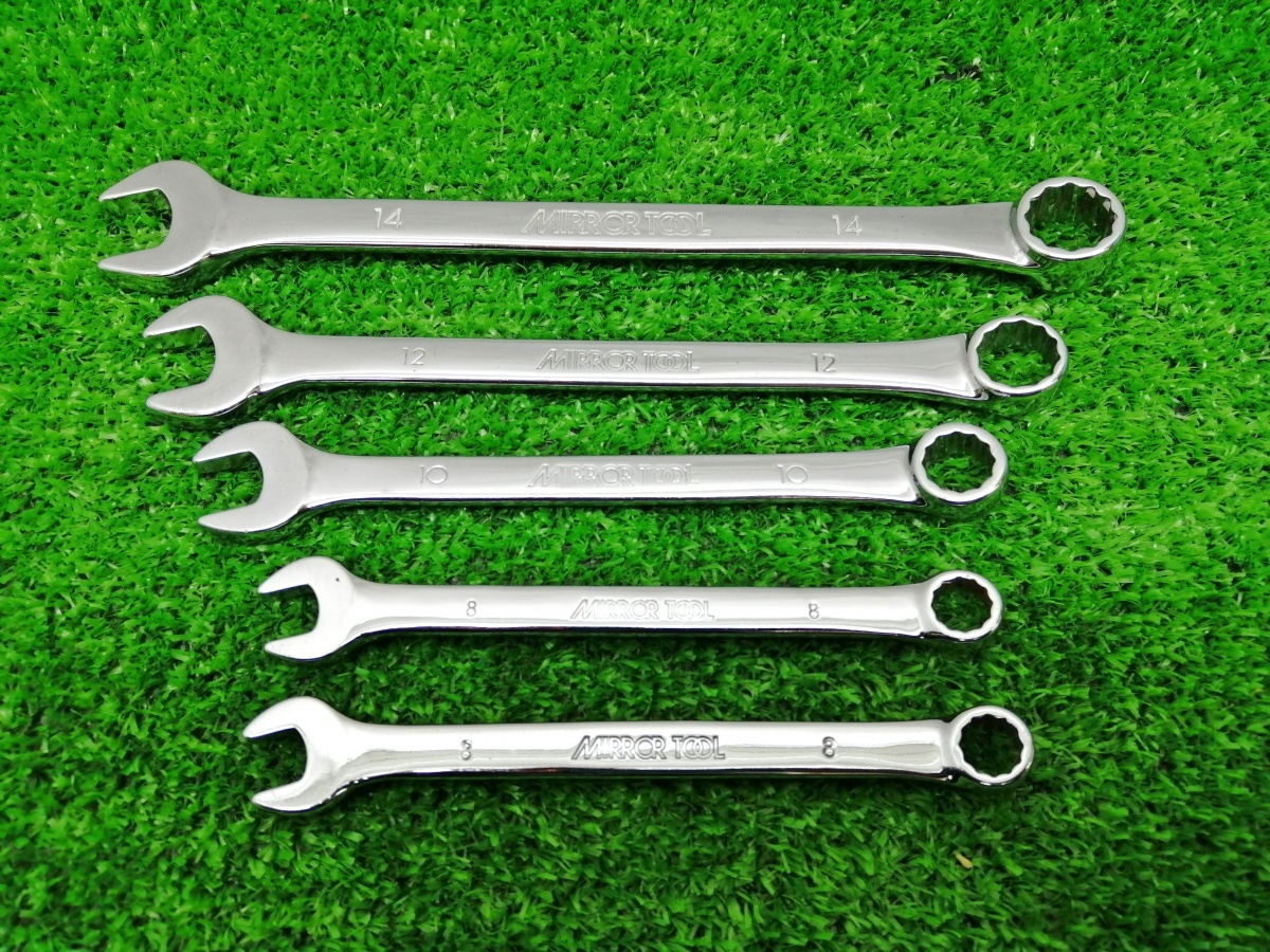 中古品 KTC 京都機械工具 MIRROR TOOL ミラーツール コンビネーションレンチ 5本セット