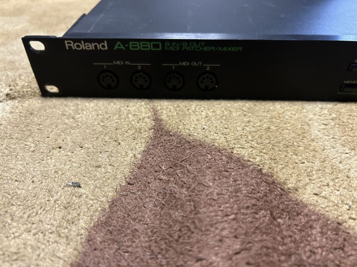 OLD・Roland A-880 8-IN/8-OUT Midi Patcher Mixer・MADE in JAPAN・ローランド・動作品。_画像2